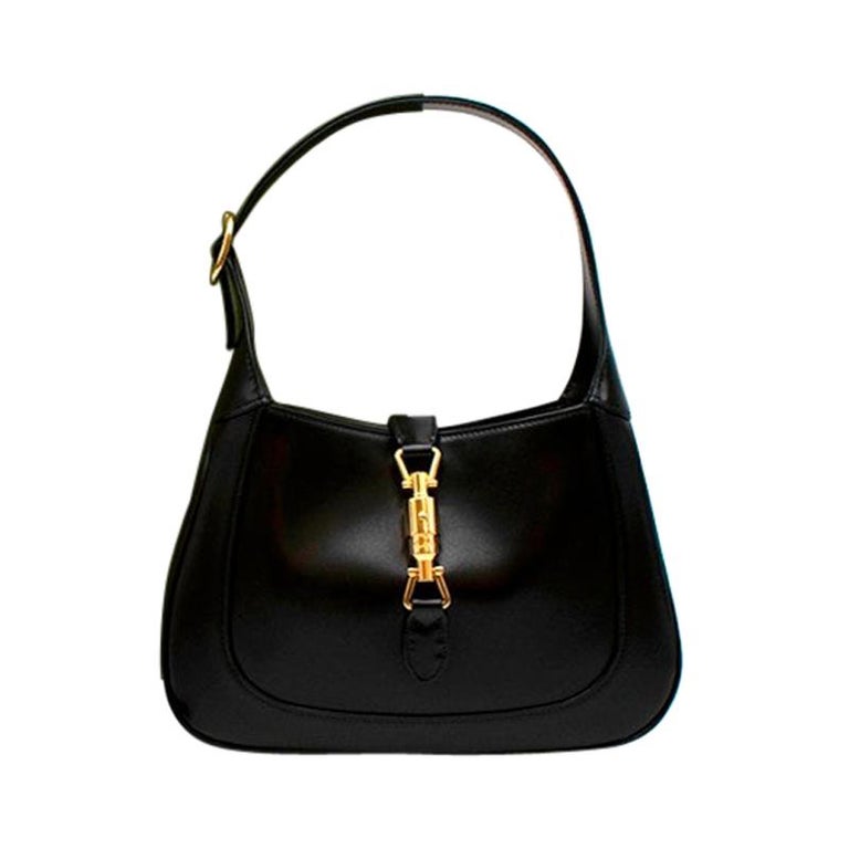Gucci Black Leather Jackie 1961 Small Hobo Bag For Sale at 1stDibs