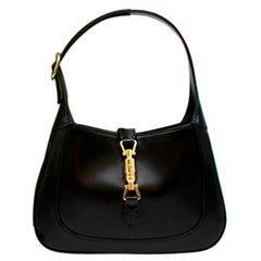 Gucci Black Leather Jackie 1961 Small Hobo Bag