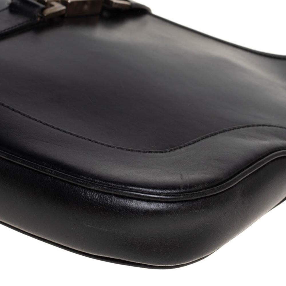 Gucci has always offered a bevy of cult-favorite bags, just like this Jackie hobo created as a homage to Jacqueline Kennedy Onassis. It is crafted from leather in a black shade and comes with a piston push-lock closure opens to a roomy interior that