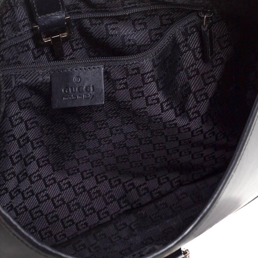 Gucci Black Leather Jackie Hobo 2