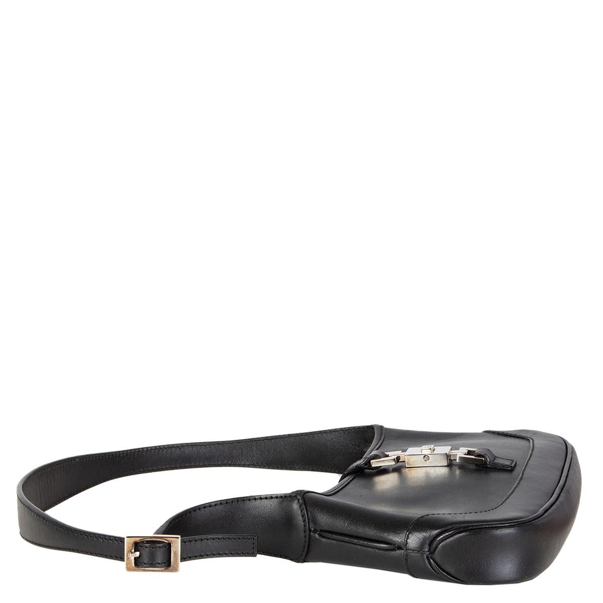 gucci black leather shoulder bag