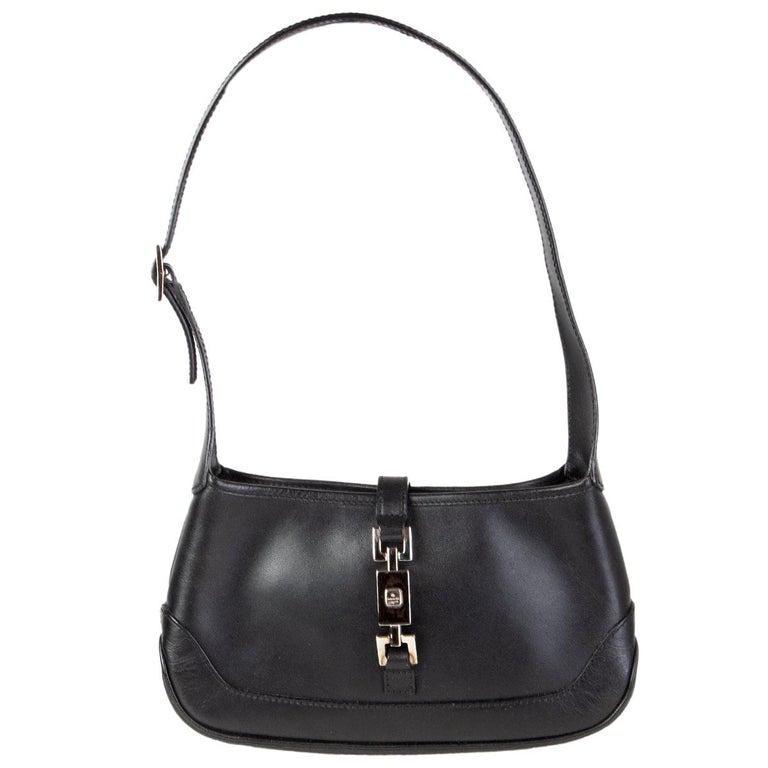 GUCCI black leather JACKIE O MINI Shoulder Bag at 1stDibs | gucci mini ...
