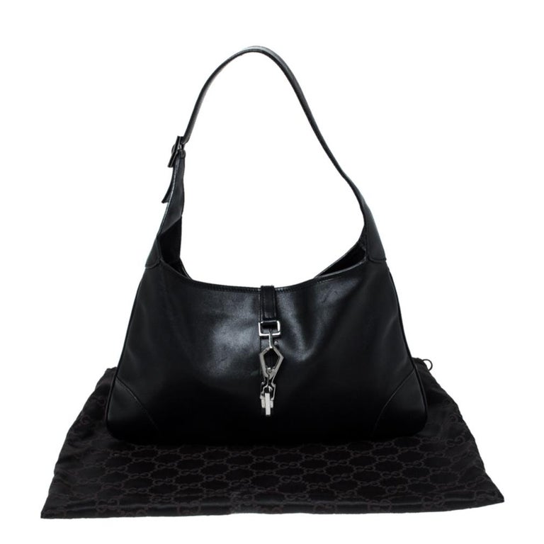 Gucci Women's Jackie Hammered Leather Shoulder Bag Black main image 0