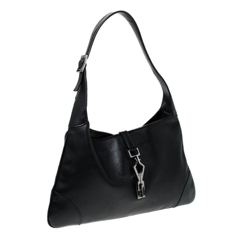Gucci Women's Jackie Hammered Leather Shoulder Bag Black main image 1