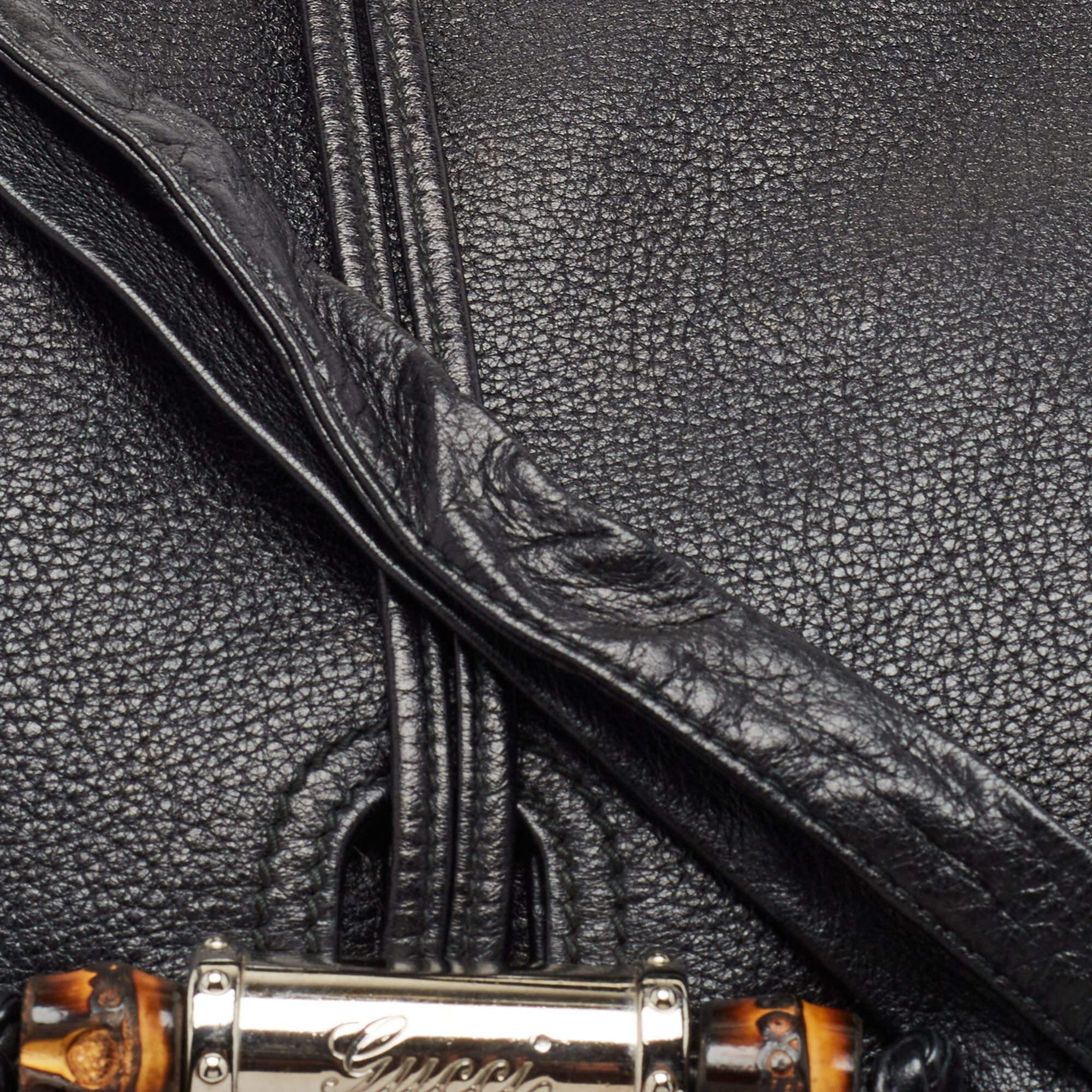 Gucci Black Leather Jungle Flap Hobo 1