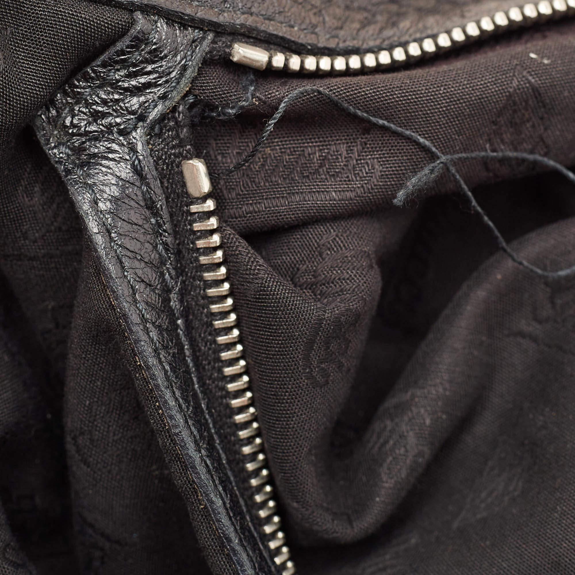 Gucci Black Leather Jungle Flap Hobo 4