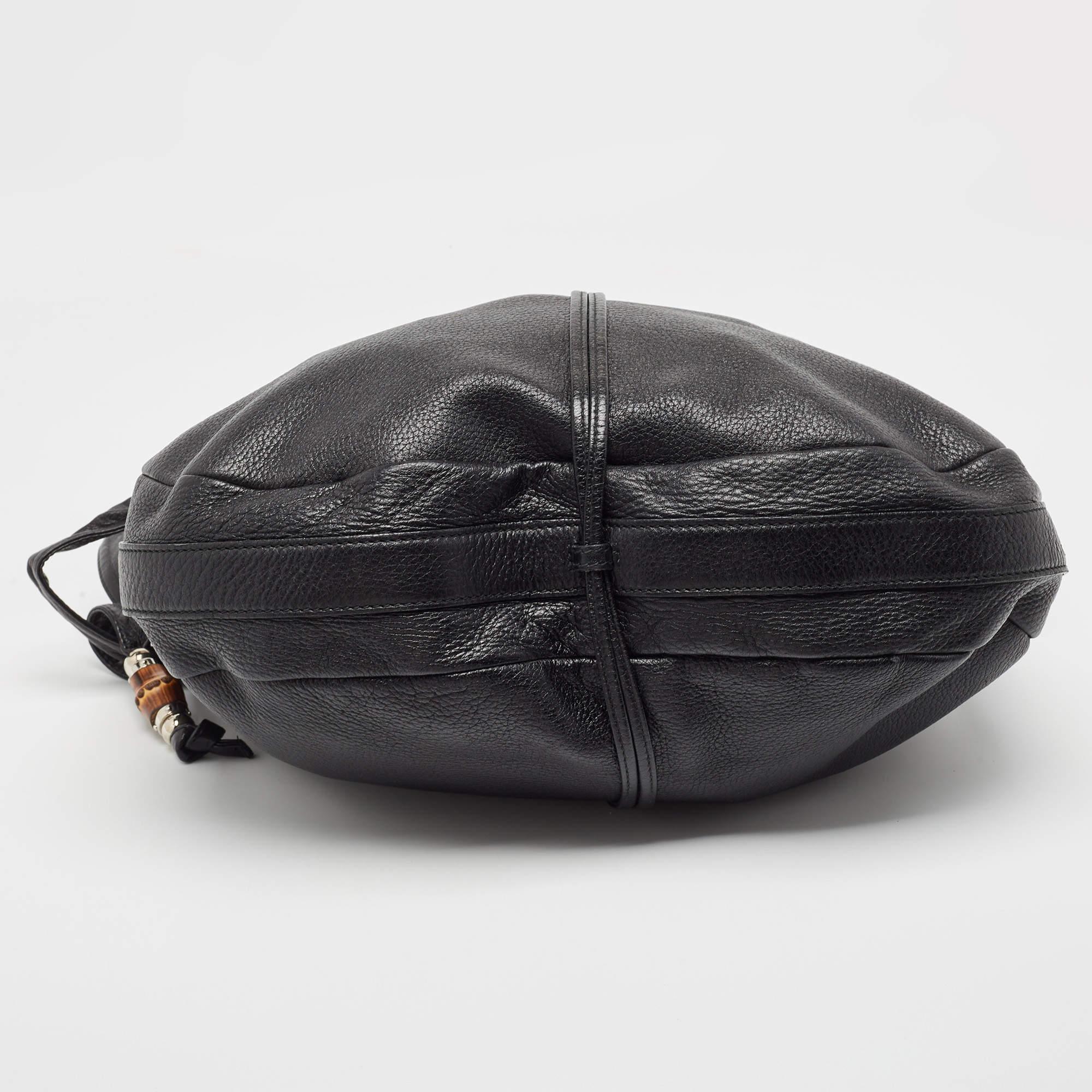 Gucci Black Leather Jungle Flap Hobo 5