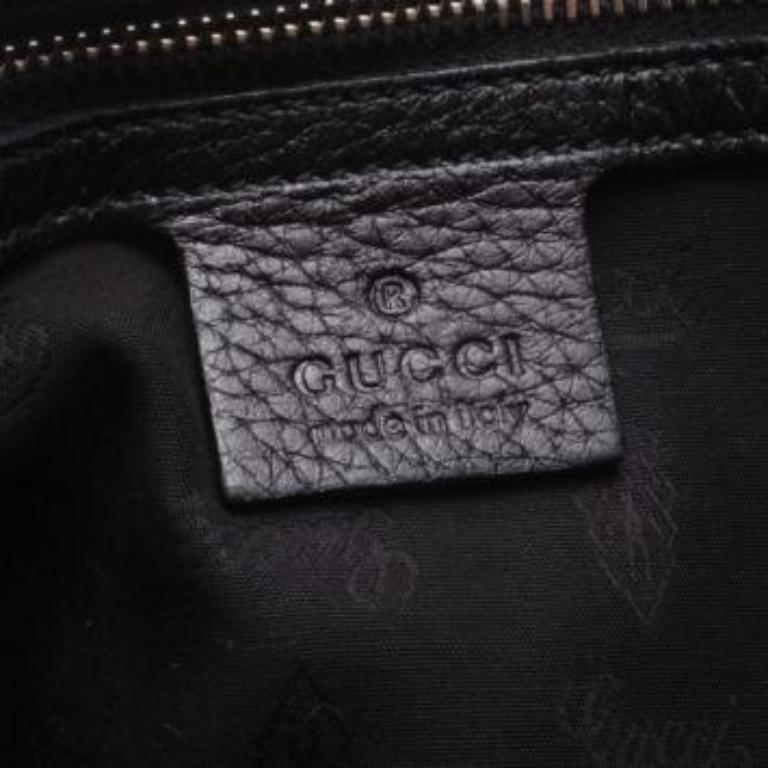 Gucci Black Leather Jungle Messenger en vente 5