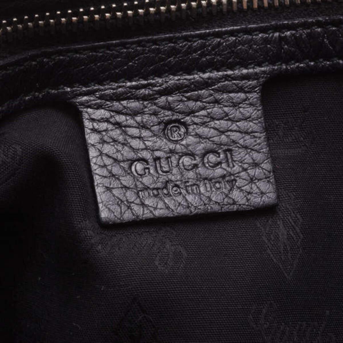 Gucci Messenger aus schwarzem Leder in Dschungelform im Angebot 6