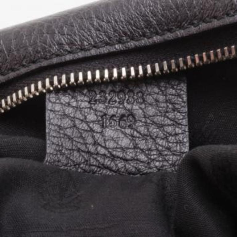 Gucci Black Leather Jungle Messenger en vente 6