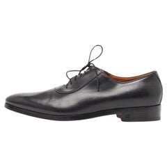 Gucci Black Leather Lace Up Oxfords Size 45