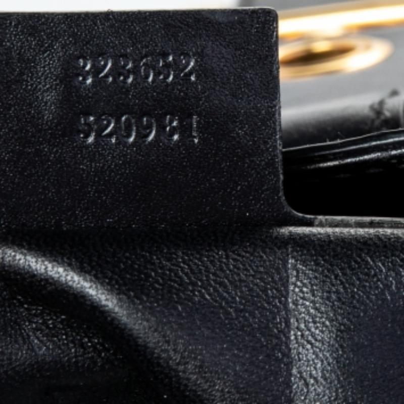 Noir Gucci - Fourre-tout en cuir noir avec boucle Lady