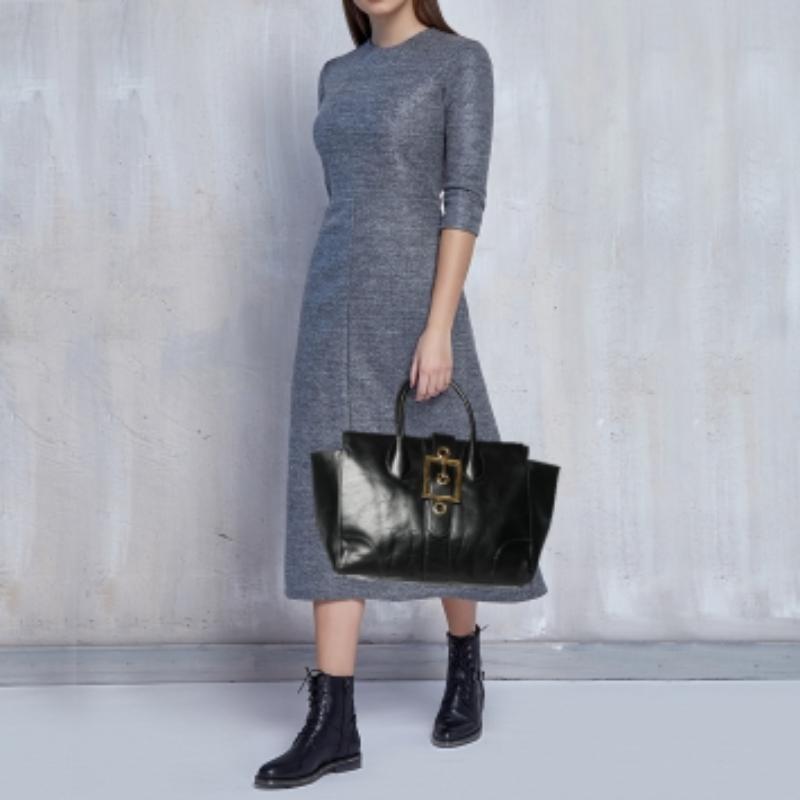 Gucci - Fourre-tout en cuir noir avec boucle Lady 2