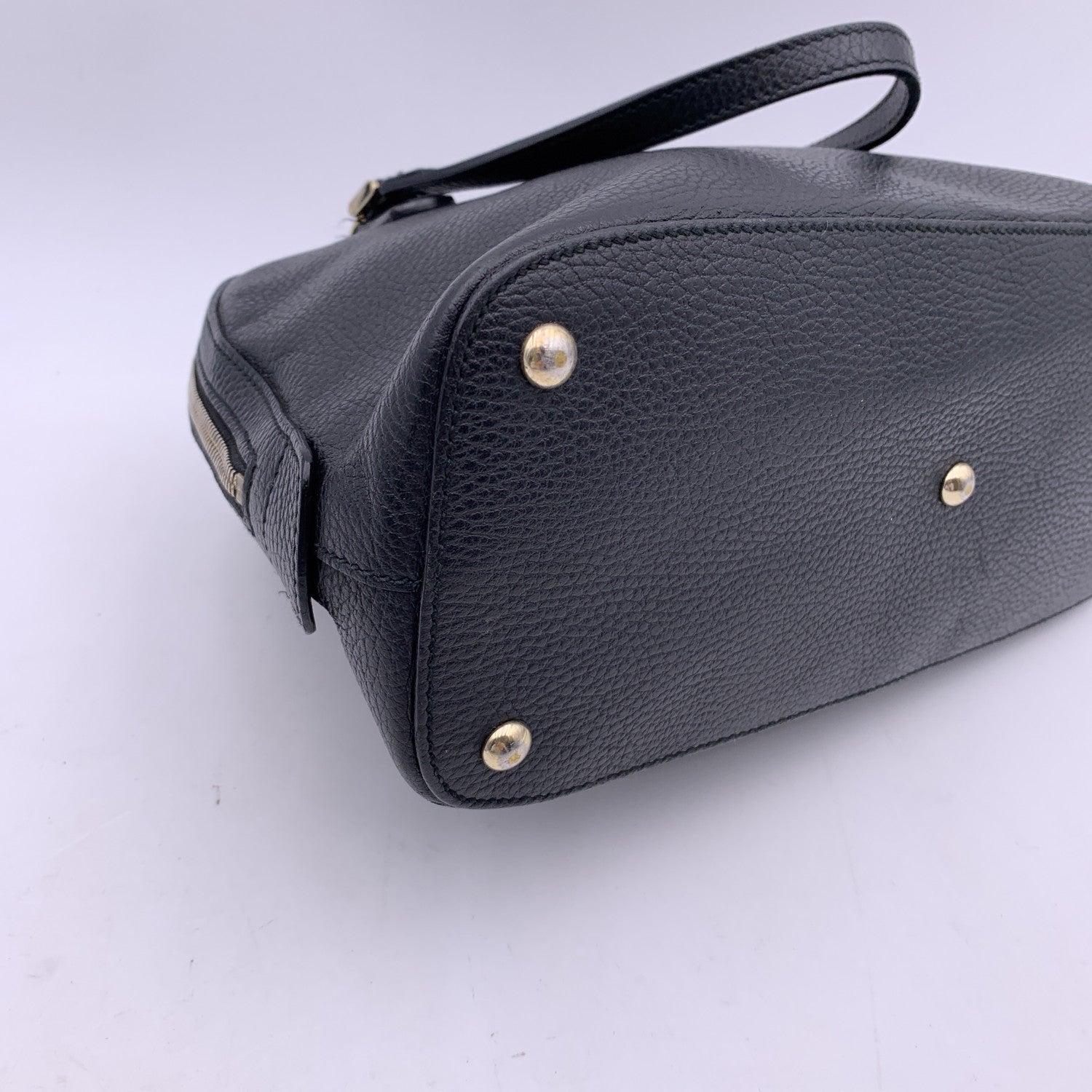 Gucci Black Leather Lady Dollar Dome Satchel Bag Handbag 3