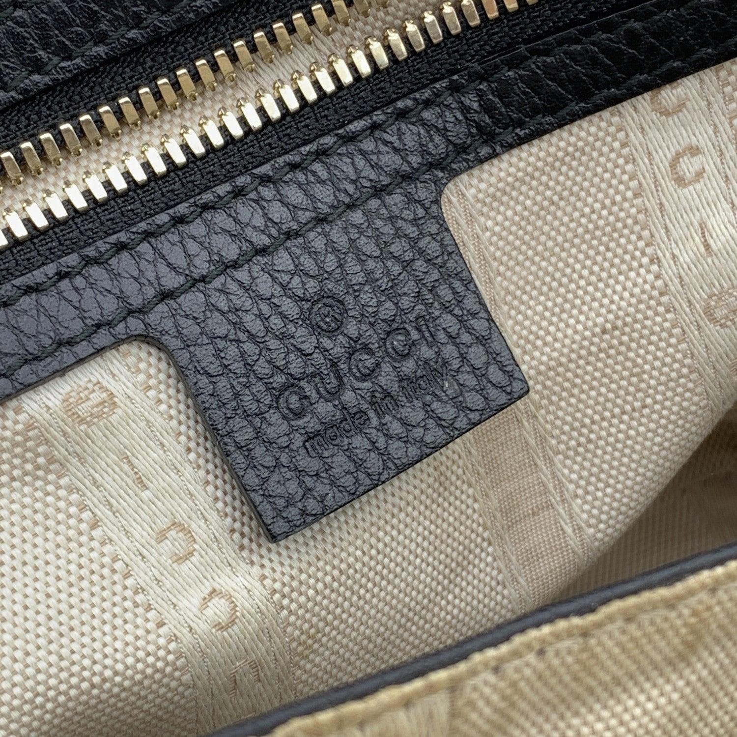Gucci Black Leather Lady Dollar Dome Satchel Bag Handbag 4