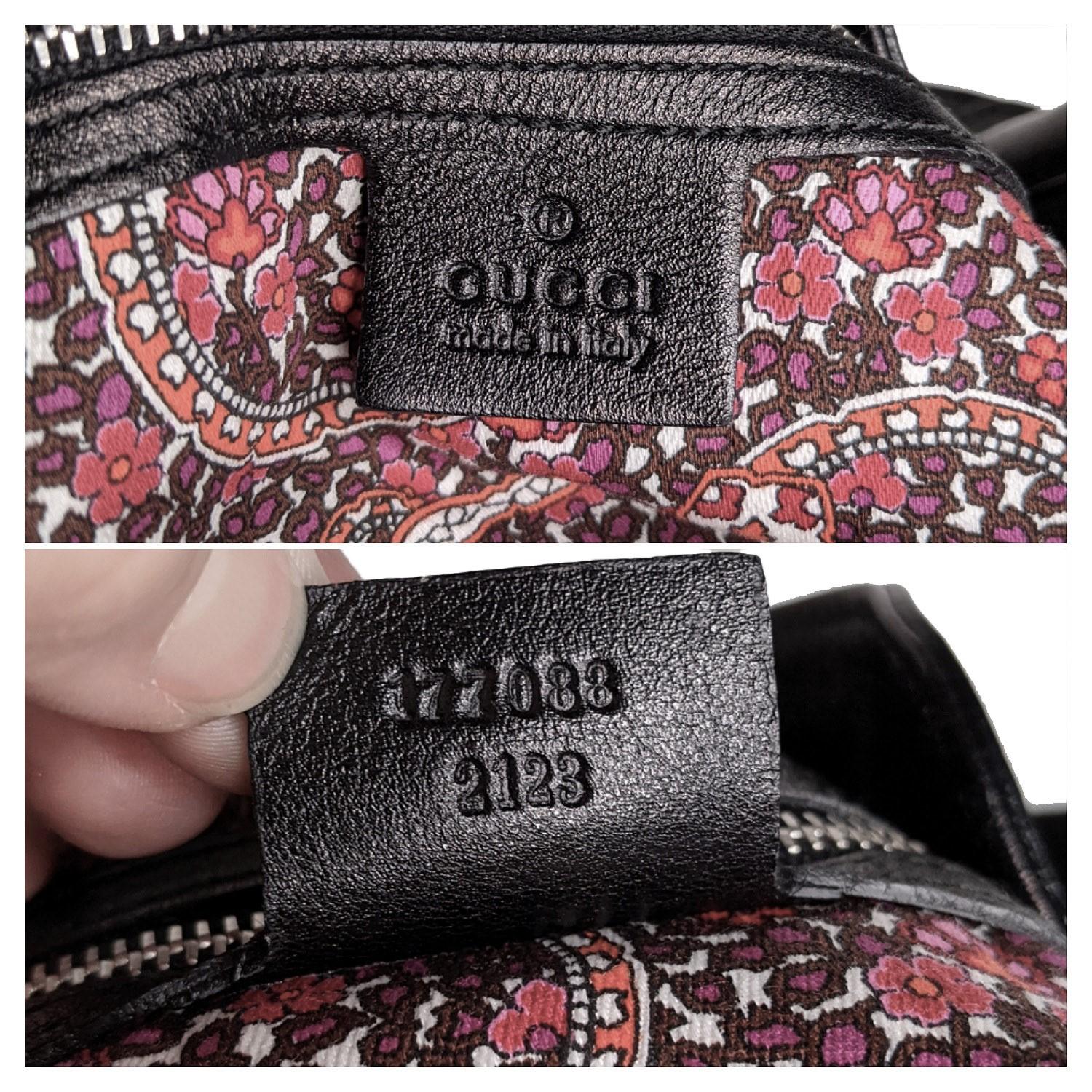 Gucci Black Leather Large Babouska Indy Top Handle Hobo Bag 3