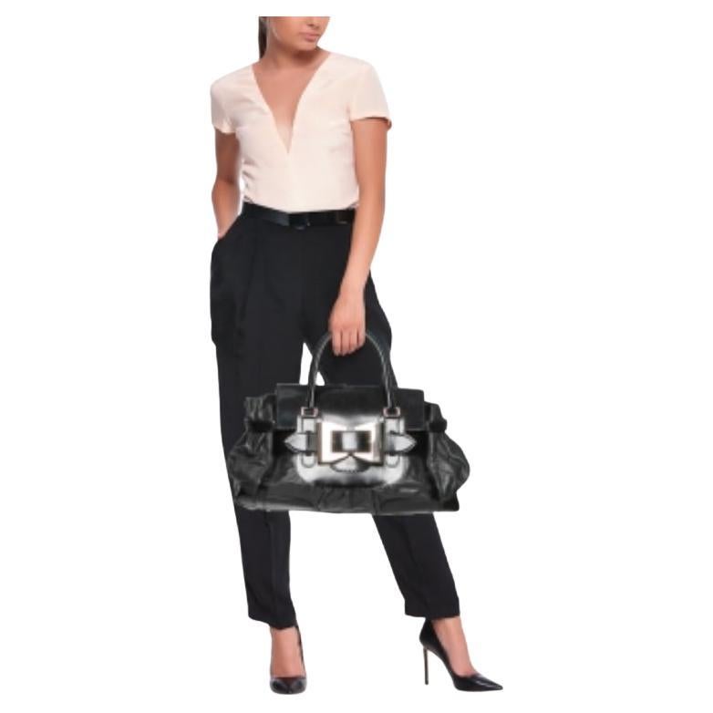 Gucci Black Leather Large Dialux Queen Tote For Sale 6