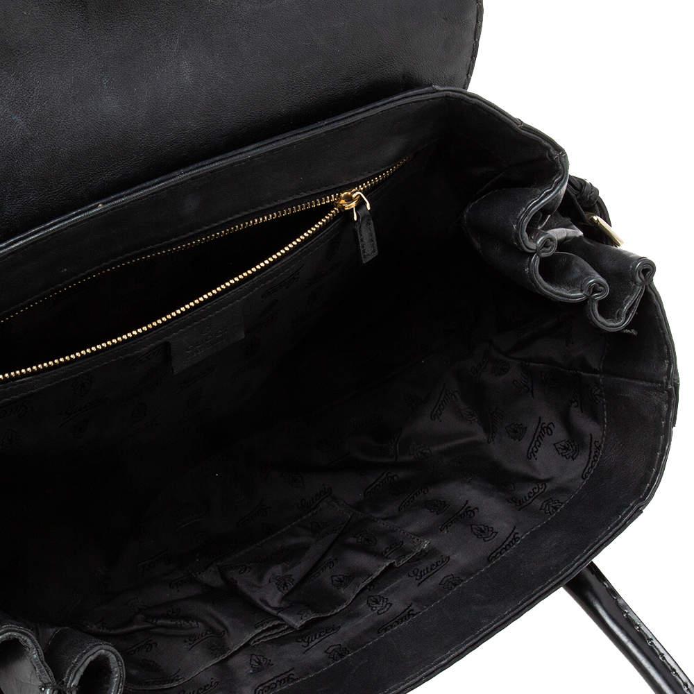 Gucci Black Leather Large Dialux Queen Tote 9