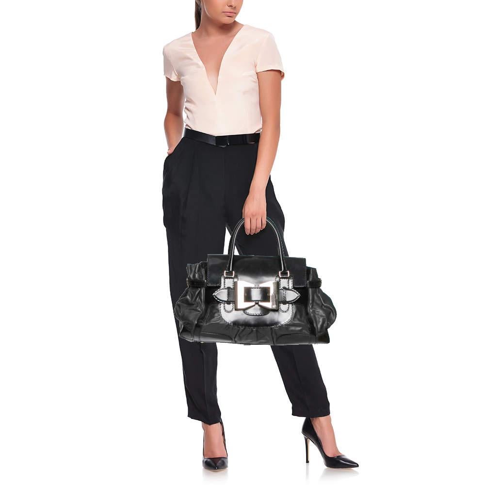 Gucci Black Leather Large Dialux Queen Tote In Fair Condition In Dubai, Al Qouz 2
