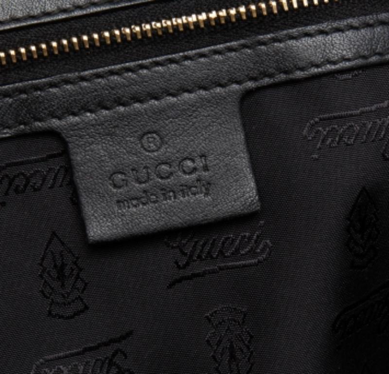 Gucci Black Leather Large Dialux Queen Tote For Sale 1