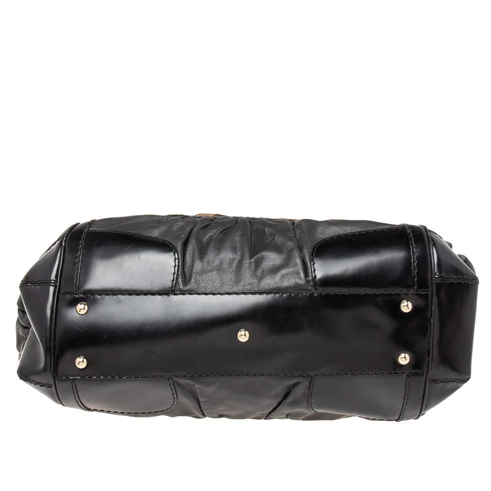Gucci Black Leather Large Dialux Queen Tote 1