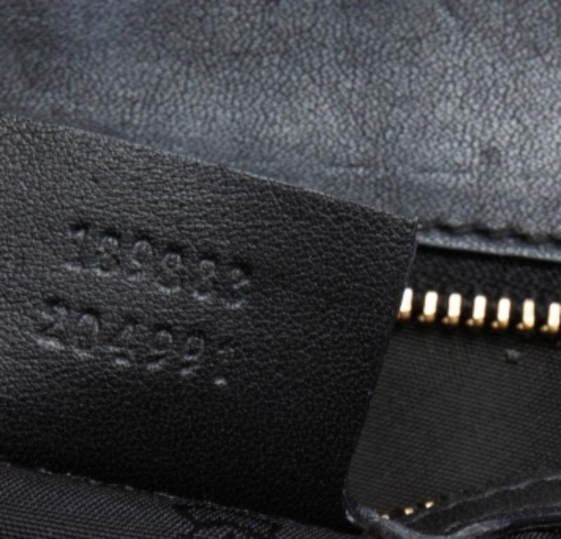 Gucci Black Leather Large Dialux Queen Tote For Sale 2