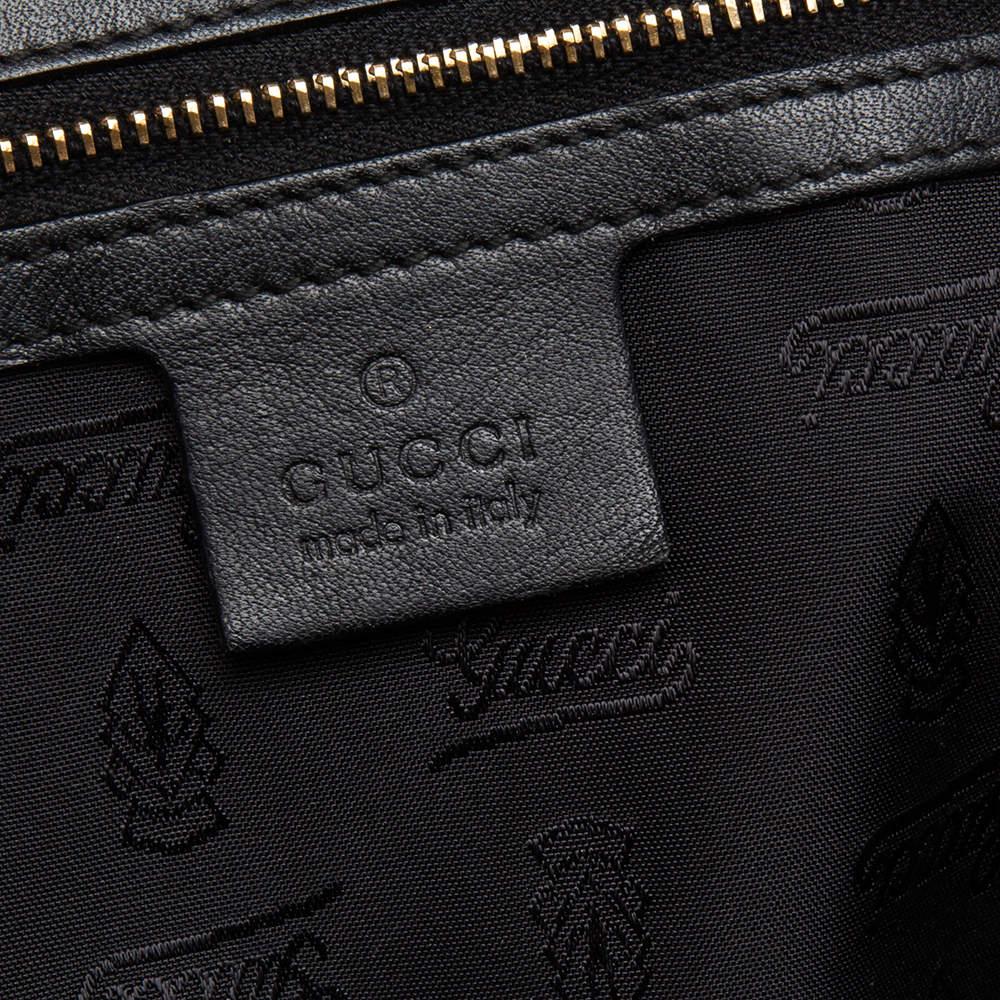 Gucci Black Leather Large Dialux Queen Tote 2