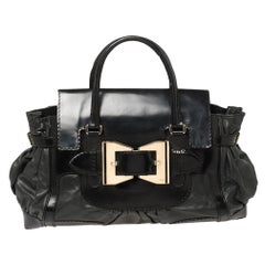 Gucci Black Leather Large Dialux Queen Tote