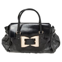 Used Gucci Black Leather Large Dialux Queen Tote