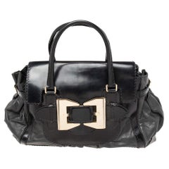 Gucci Black Leather Large Dialux Queen Tote