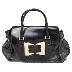 Used Gucci Black Leather Large Dialux Queen Tote