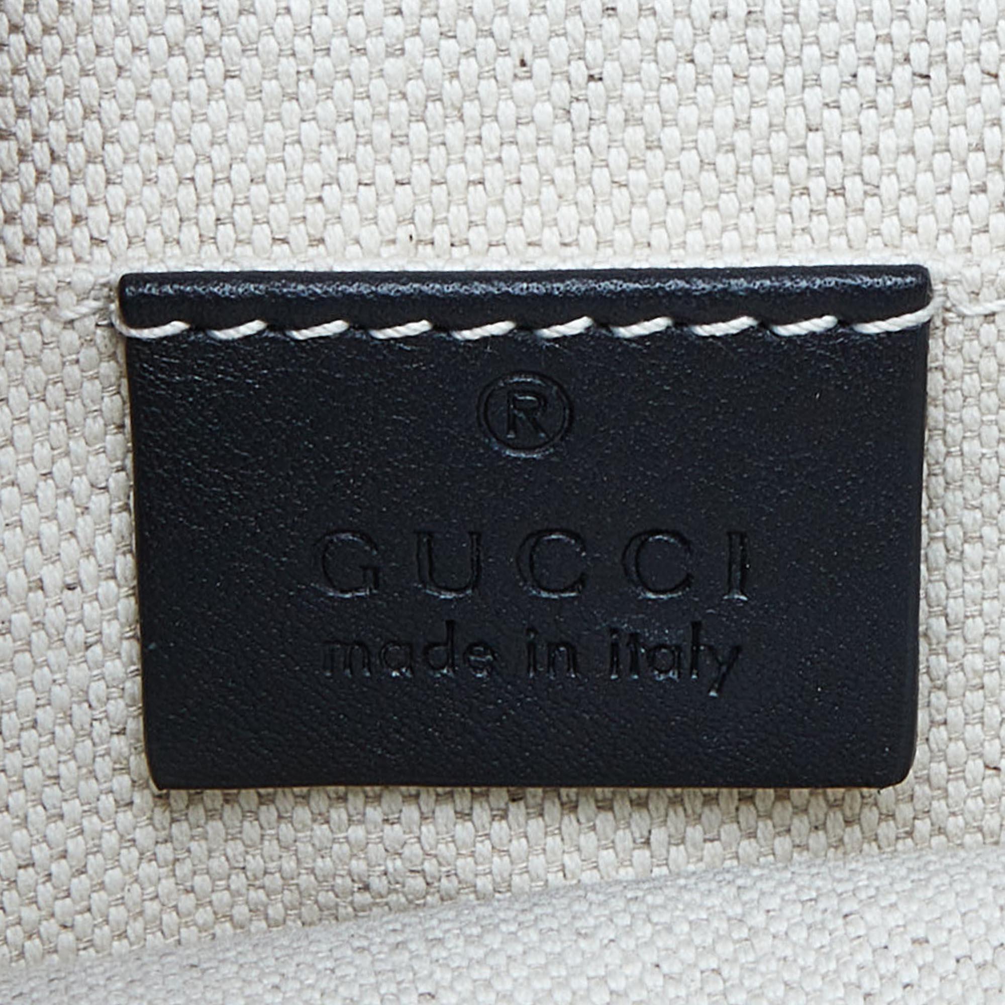 Gucci Black Leather Large Dionysus Bamboo Top Handle Bag 5