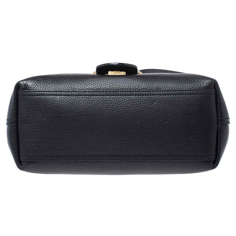 Gucci Black Leather Large GG Marmont Shoulder Bag 2
