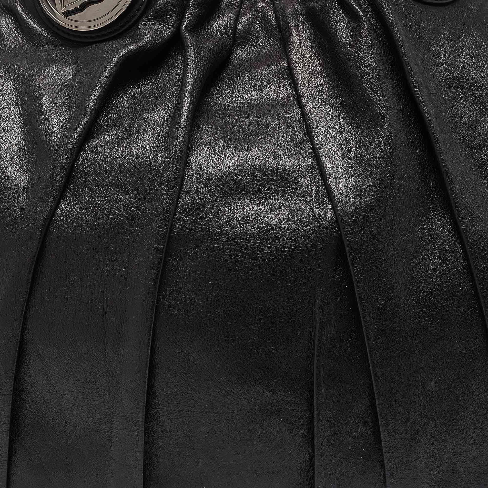 Gucci Black Leather Large Hysteria Hobo 1