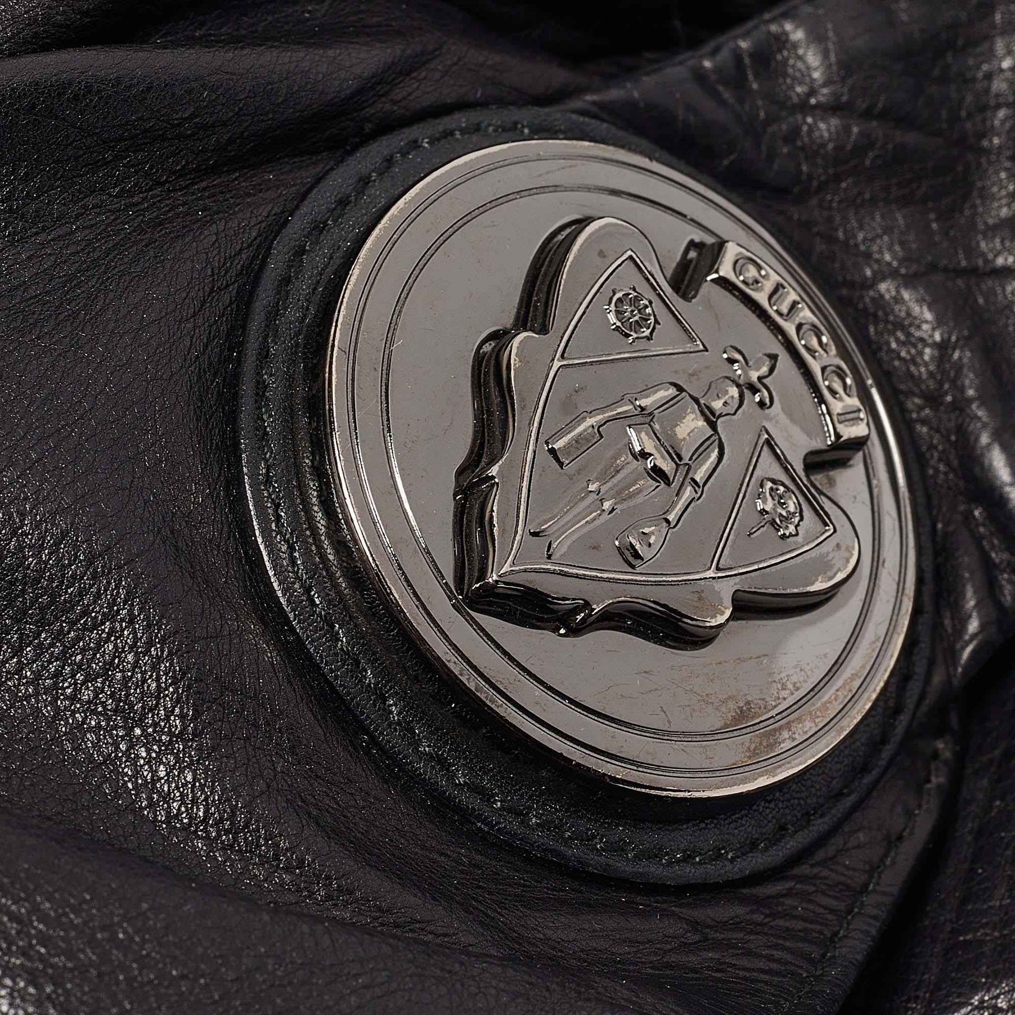 Gucci Black Leather Large Hysteria Hobo 4