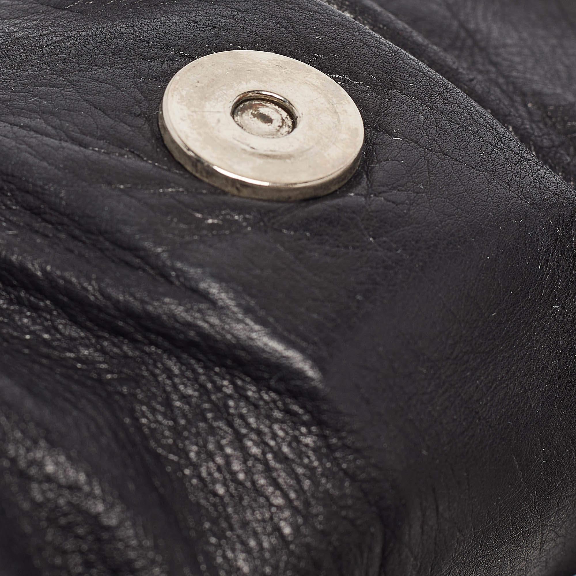 Gucci Black Leather Large Hysteria Hobo 5