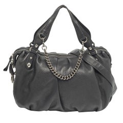 Gucci Black Leather Large Icon Bit Boston Bag