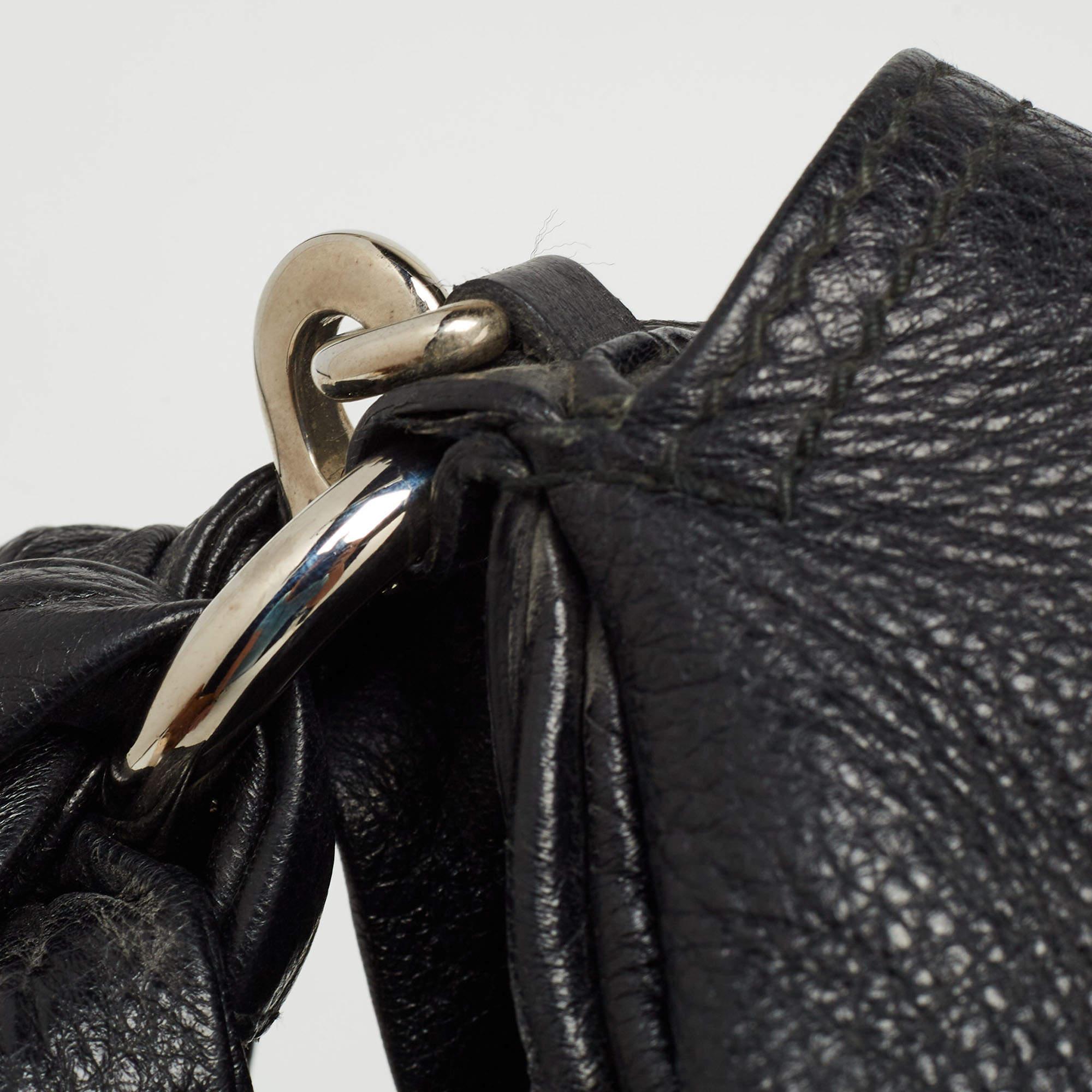 Gucci Black Leather Large Jungle Shoulder Bag 1