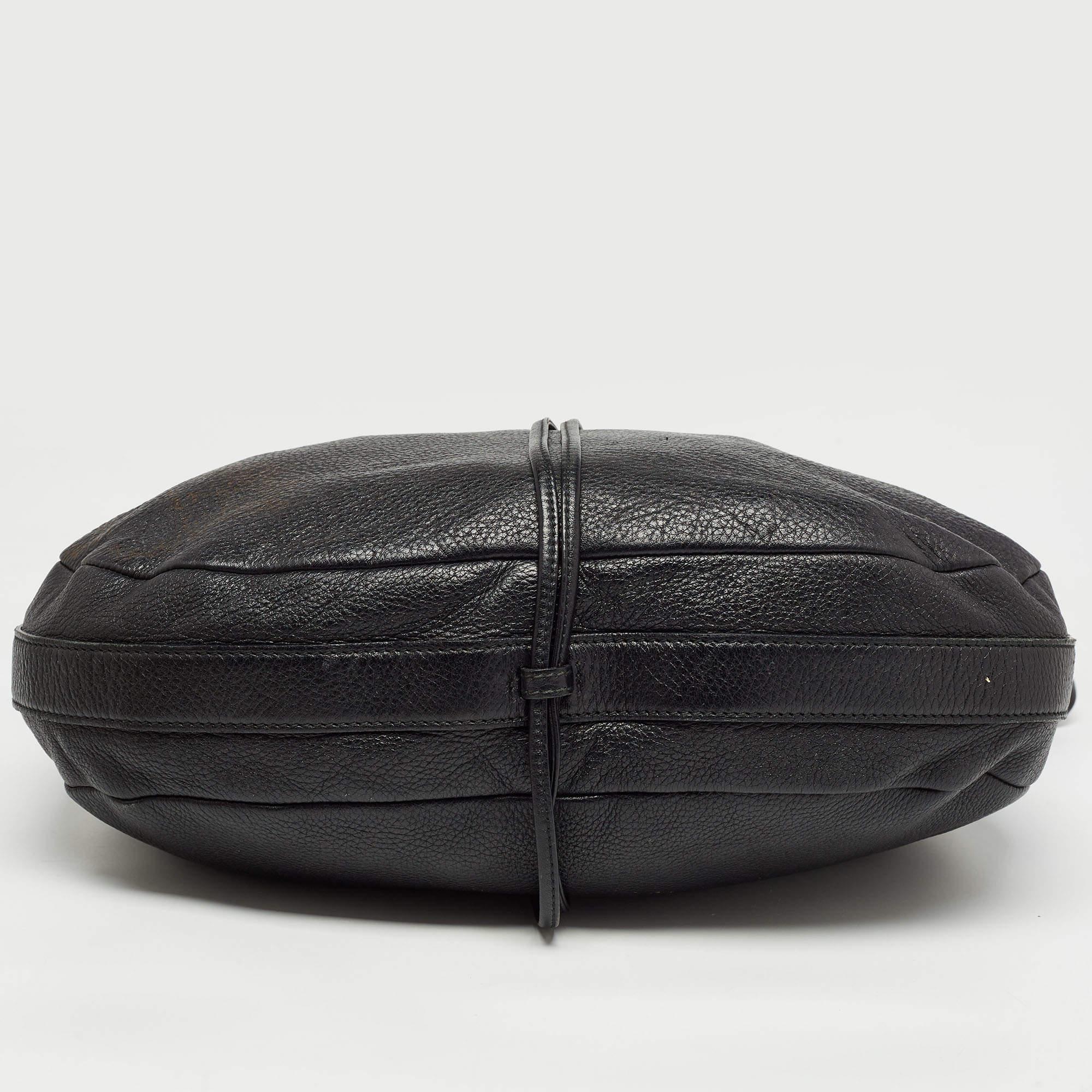 Gucci Black Leather Large Jungle Shoulder Bag 4