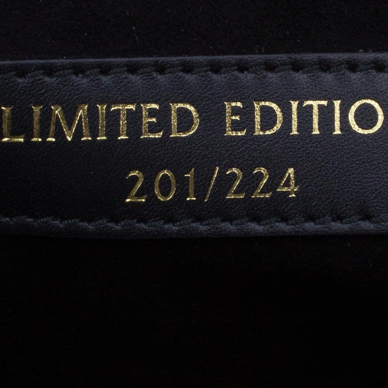 Gucci Black Leather Large Limited Edition Lady Stirrup Top Handle Tote Bag 6