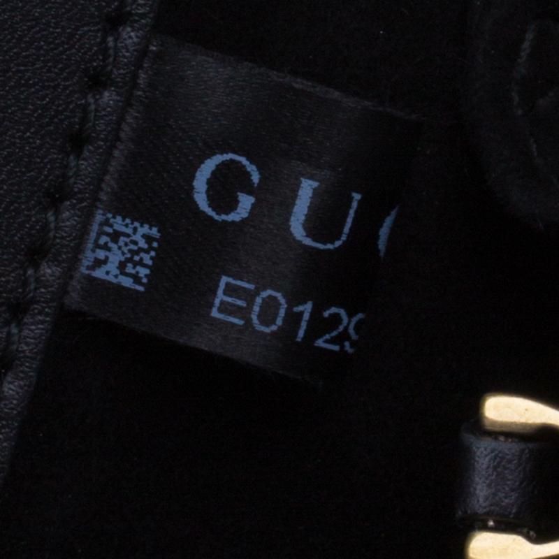 Gucci Black Leather Large Limited Edition Lady Stirrup Top Handle Tote Bag 7