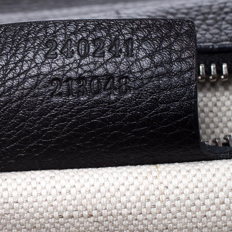 Gucci Black Leather Large New Bamboo Tassel Top Handle Bag In Good Condition In Dubai, Al Qouz 2