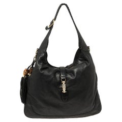 Used Gucci Black Leather Large New Jackie Hobo