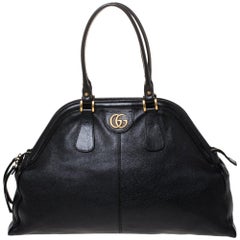 Gucci Black Leather Large Rebelle Satchel