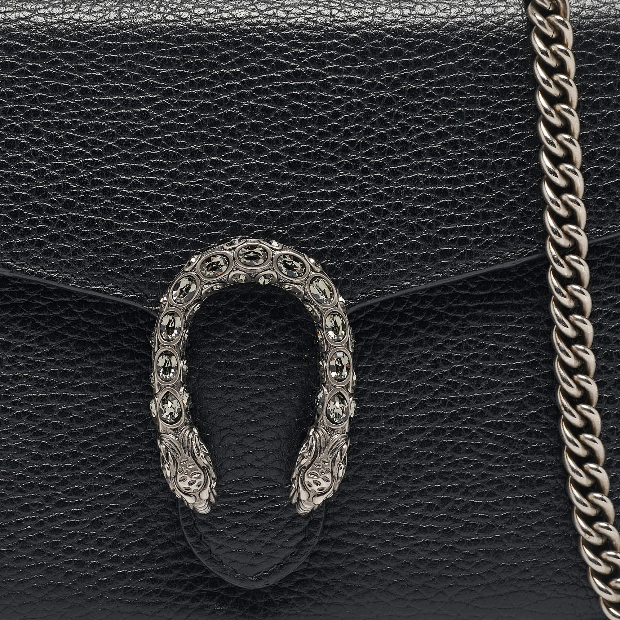 Gucci Black Leather Leather Dionysus Wallet On Chain 1