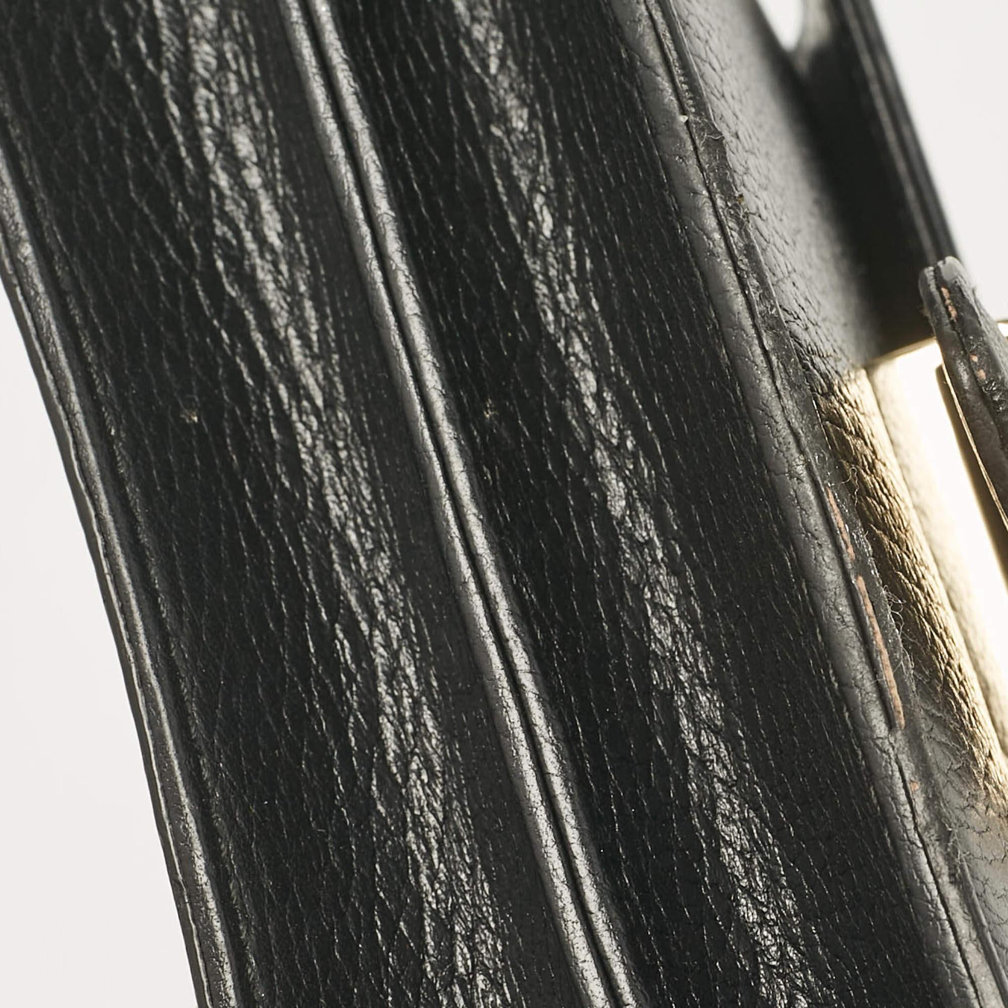 Gucci Black Leather Leather Dollar Interlocking Crossbody Bag 3