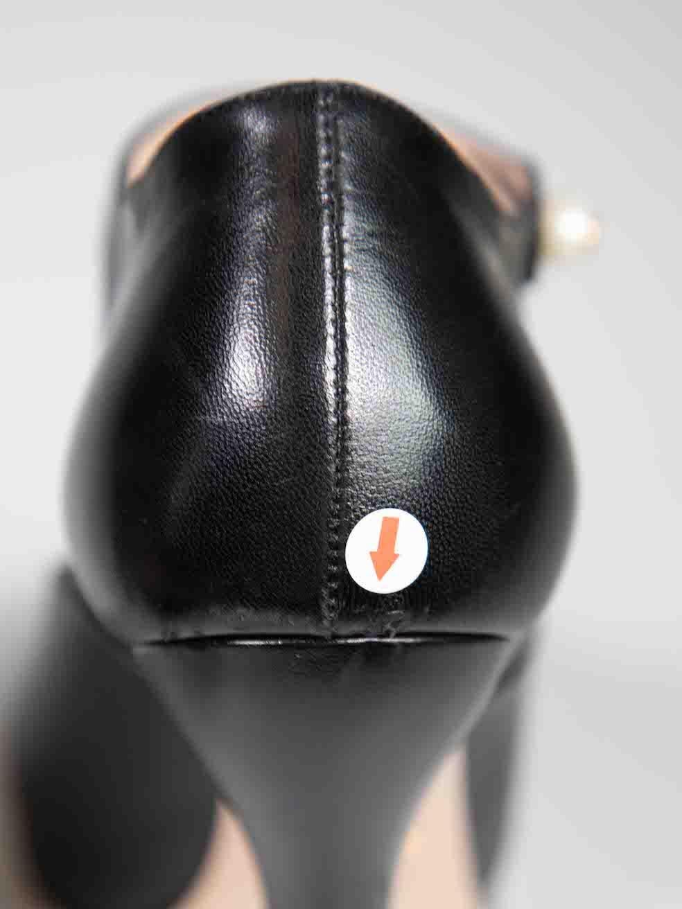Gucci Black Leather Lesley Ankle Strap Heels Size IT 39 2