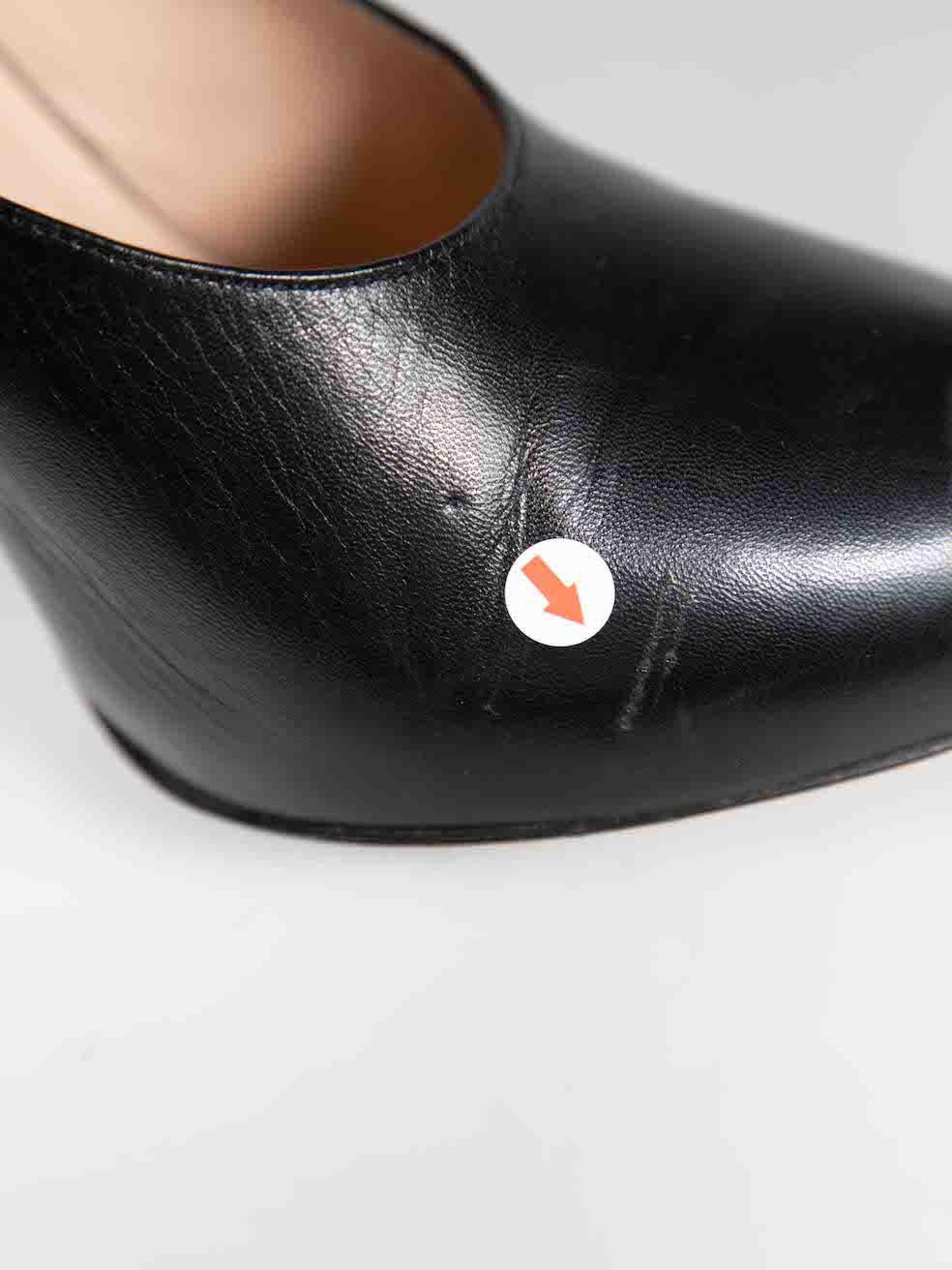 Gucci Black Leather Lesley Ankle Strap Heels Size IT 39 4