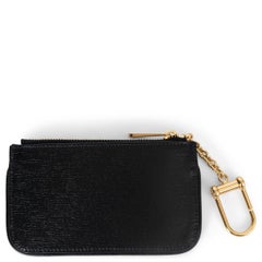 GUCCI black leather LOGO Credit Card Wallet