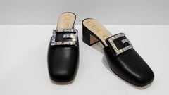 Gucci Black Leather Madelyn Mules